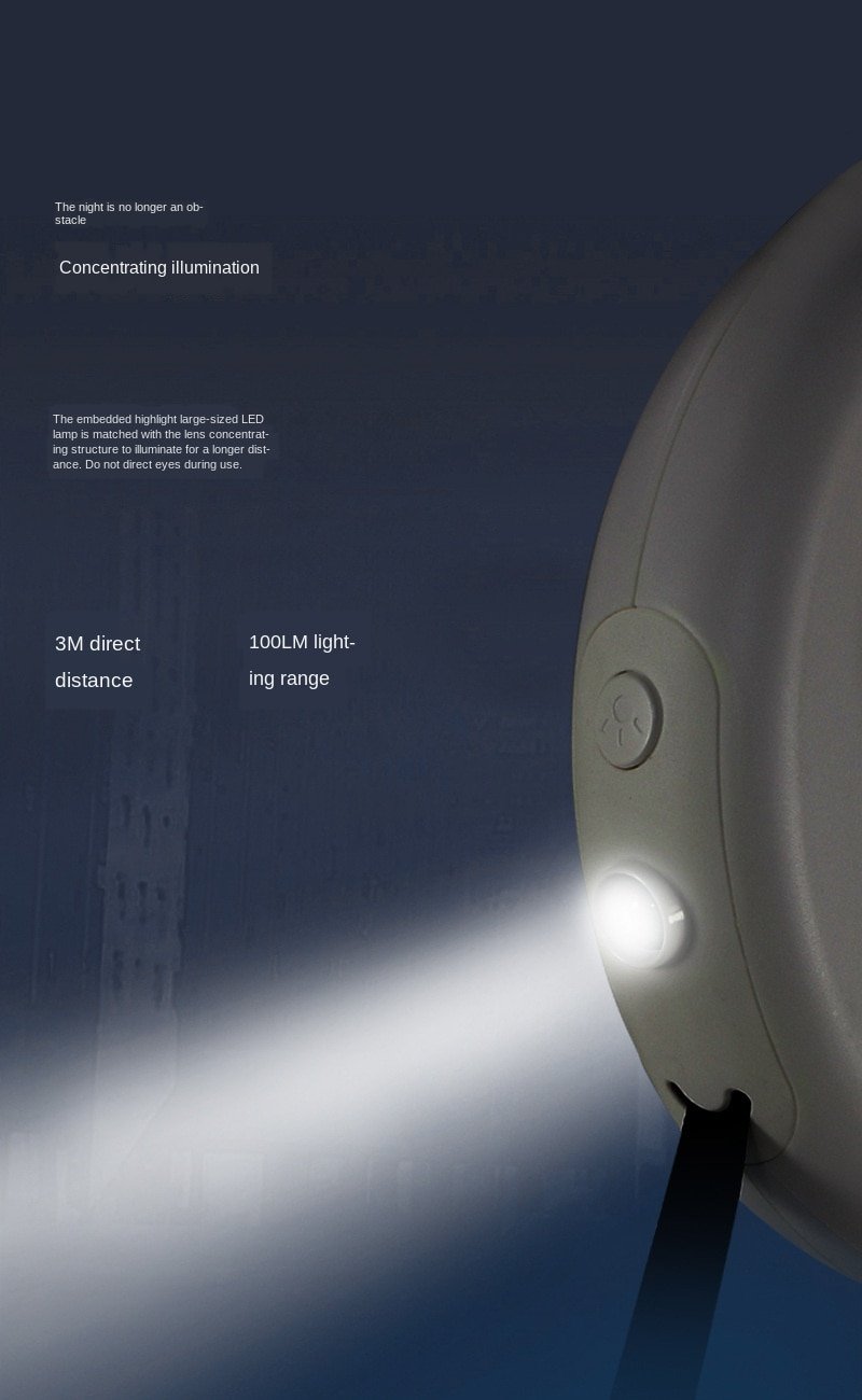 GlowTail Retractable Leash